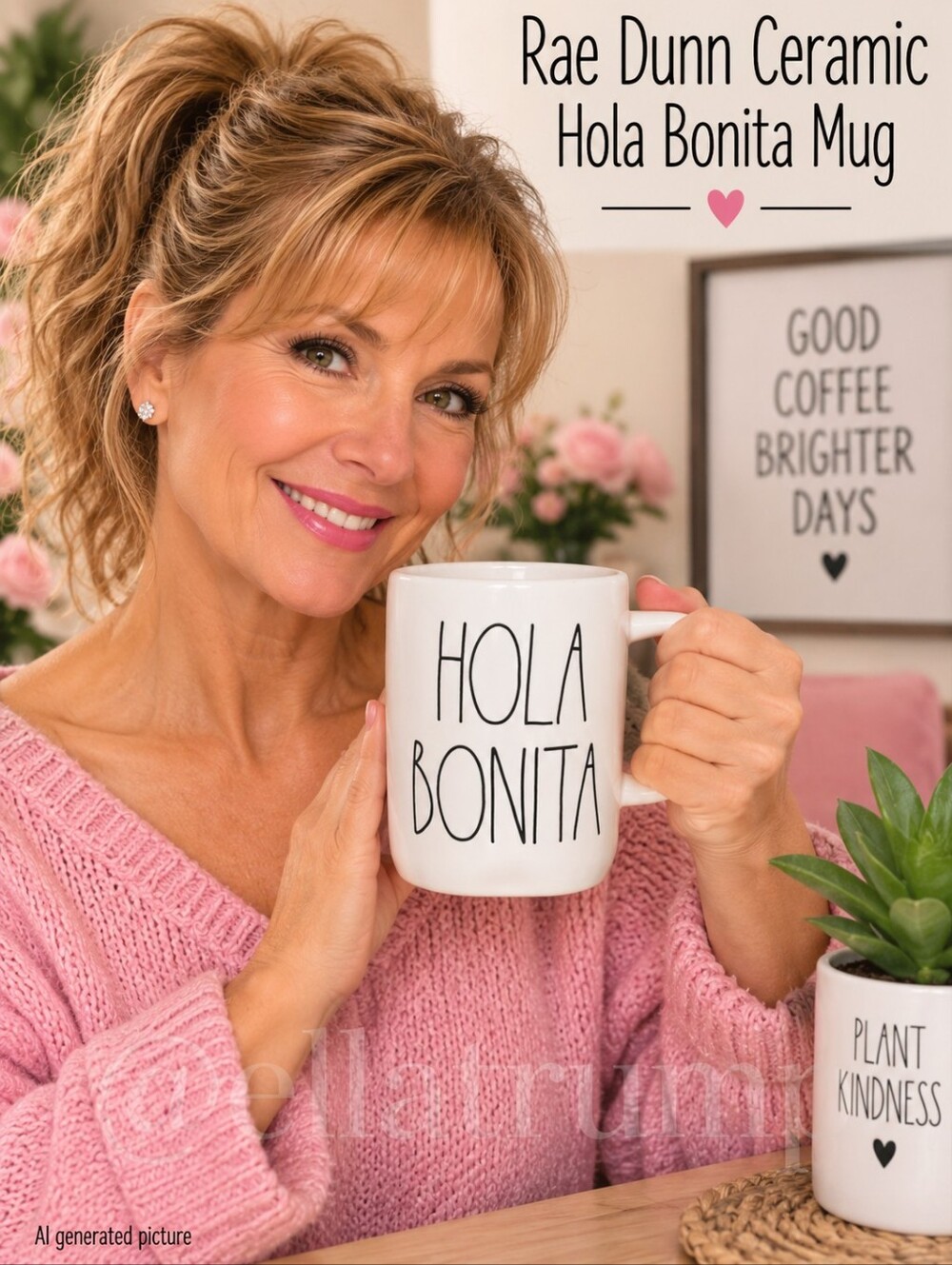 Rae Dunn Hola Bonita Coffee Tea Mug
